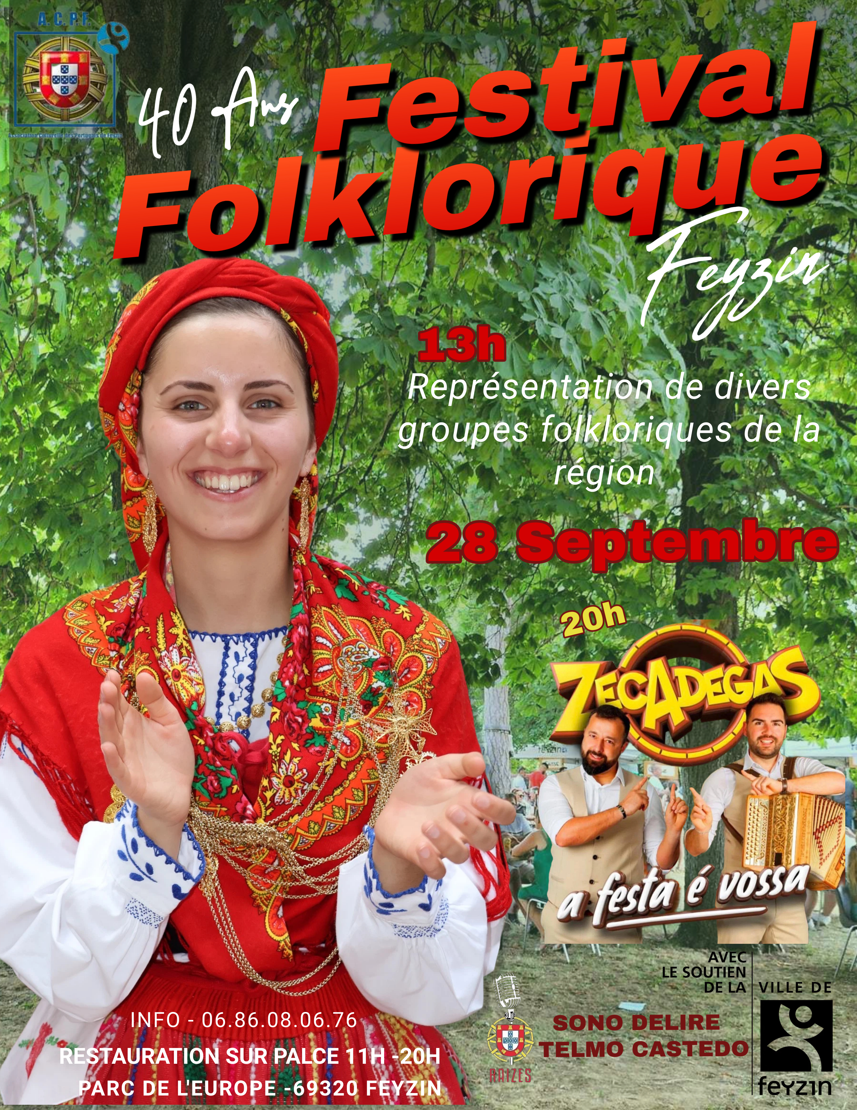 40° Festival Folklorique ACPF - Association Culturelle des Portugais de Feyzin - 28/09/2024 -13h - Feyzin